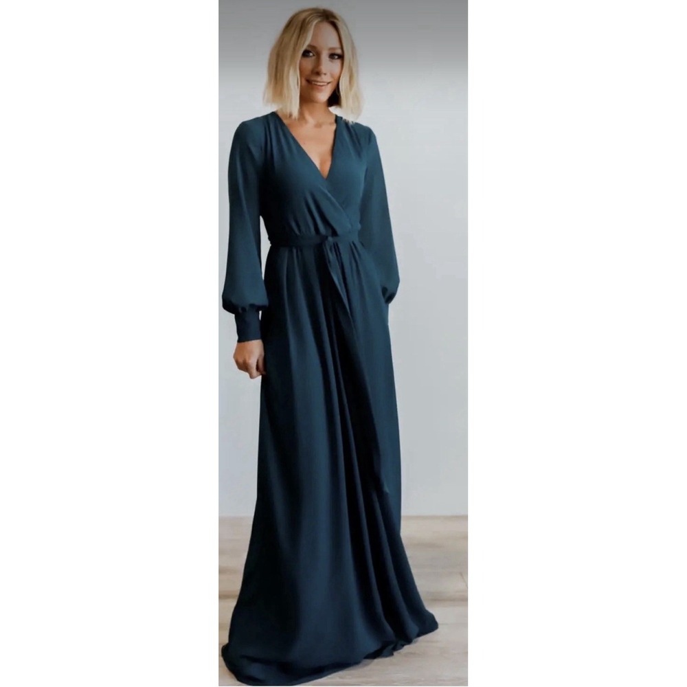 Baltic Born Lydia Dress In Topaz Size XL Wrap Long Sleeve Maternity Wedding